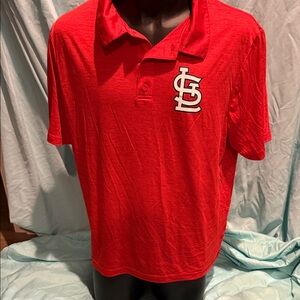 Majestic Red Polo Shirt with Chest Logo